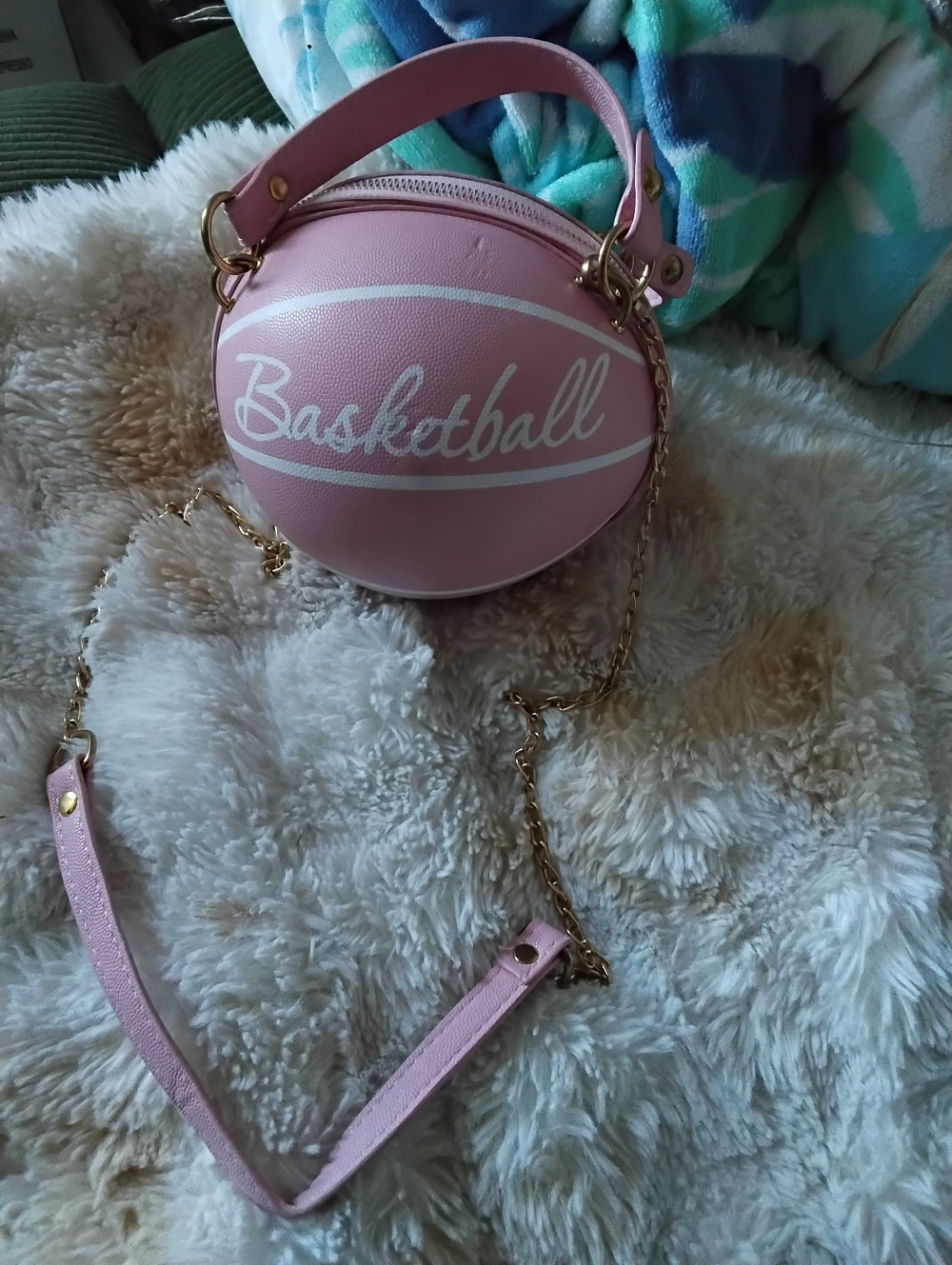 Pink 'Basketball' Novelty Crossbody Bag